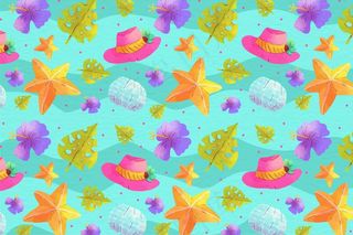 水彩画夏季背景