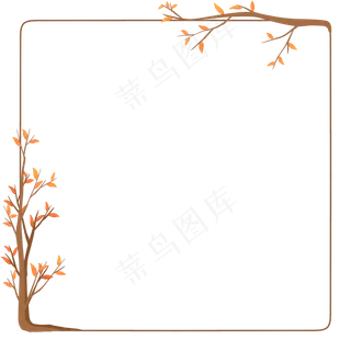秋季植物边框