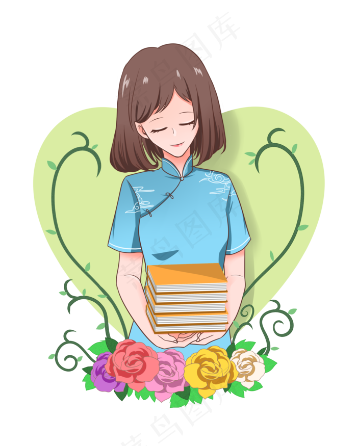 教师节复古人物