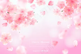 逼真的樱花背景