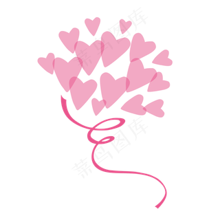 爱心花束卡通手绘素材免费下载