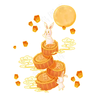 中秋节月饼玉兔