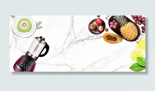 清新天猫数码小家电榨汁机banner