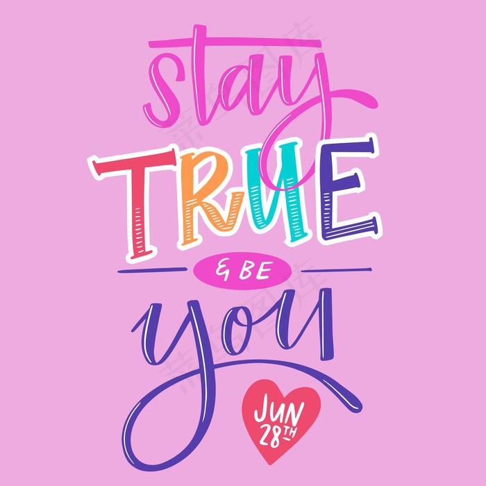 粉色背景的骄傲日字样