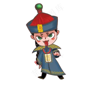 中元节小僵尸俏皮表情设计