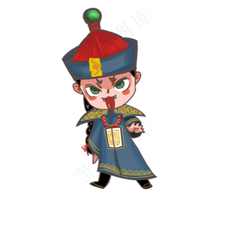 中元节小僵尸俏皮表情设计