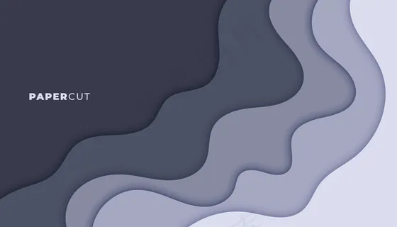 抽象灰色剪纸风格层次背景设计