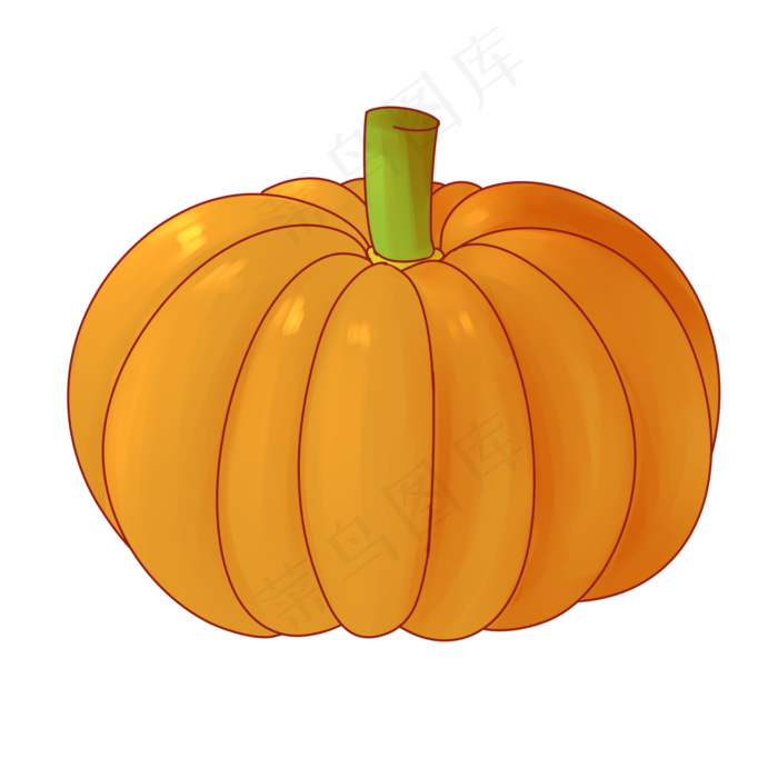 手绘秋季大丰收大南瓜插画