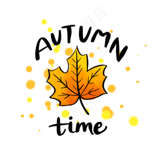 秋季英文装饰字花体字