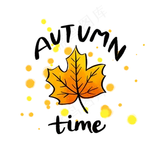 秋季英文装饰字花体字