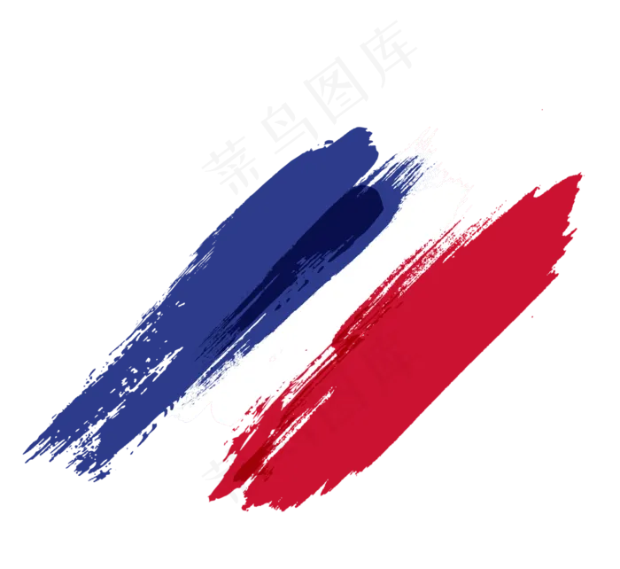 彩色墨迹笔刷法国国旗(2500X2500(DPI:300))psd模版下载