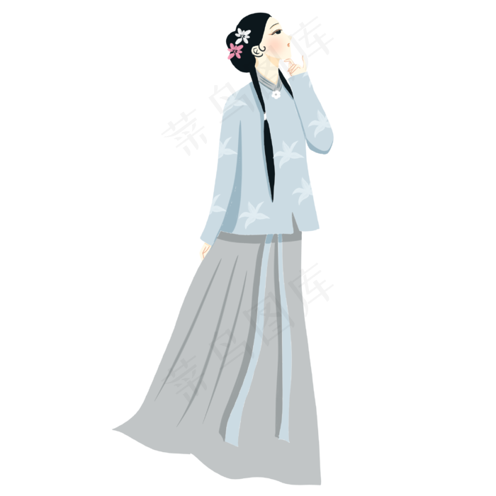手绘矢量小清新七夕节情人节(3000X3000(DPI:762))psd模版下载