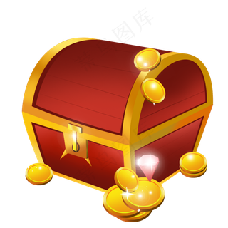 红色金币宝箱