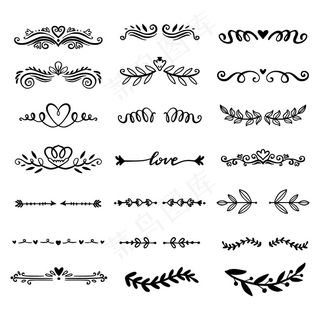 手绘装饰分隔器系列