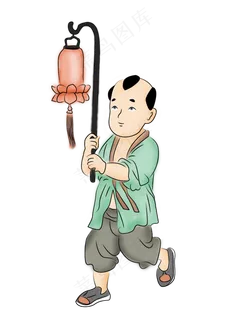 中元节之小孩提花灯