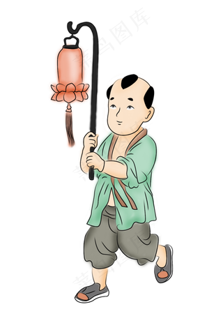 中元节之小孩提花灯