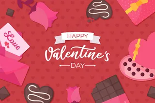 带问候语的情人节背景