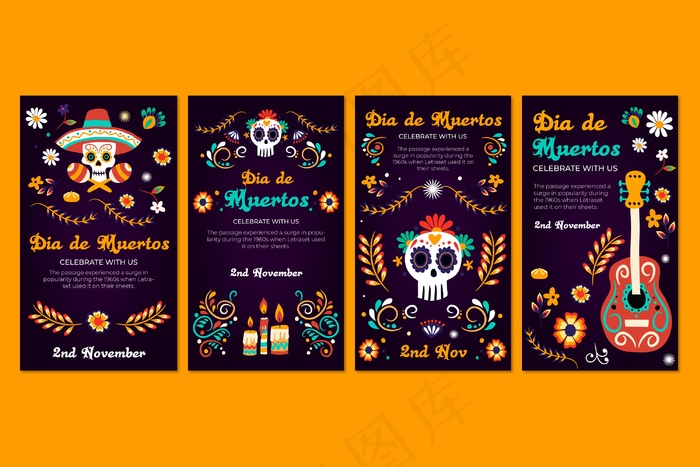 Dia de muertos概念模板