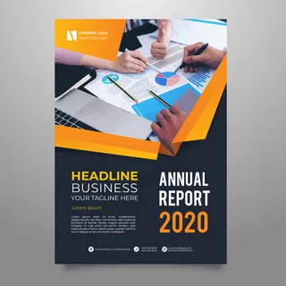 带照片的摘要年报模板