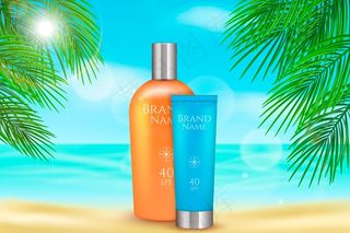 夏季广告用防晒乳液