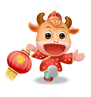 新年喜气立体牛