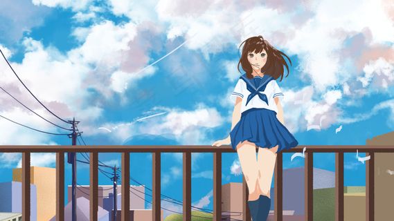 唯美治愈五月你好少女日系场景风景夏至春天