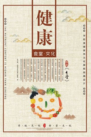 校园餐厅食堂挂画标语海报反对浪费节约粮食