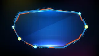 蓝色发光科技的抽象未来背景科幻框架hud ui