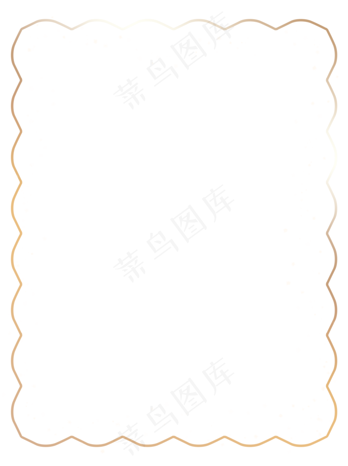 金色简约海报边框大波浪