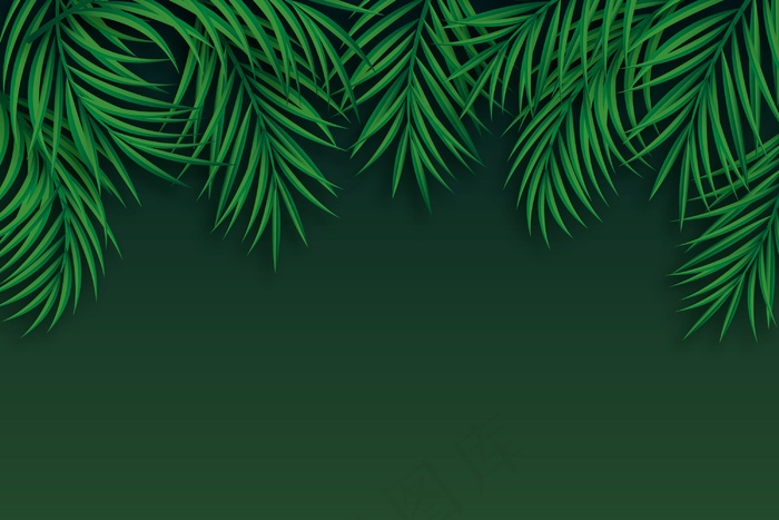 用于缩放的热带树叶背景eps,ai矢量模版下载
