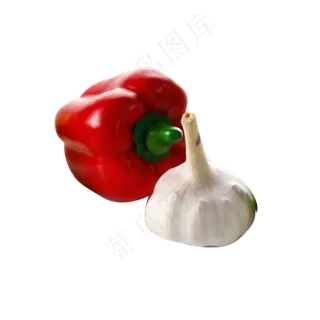 红色圆润菜椒食物元素