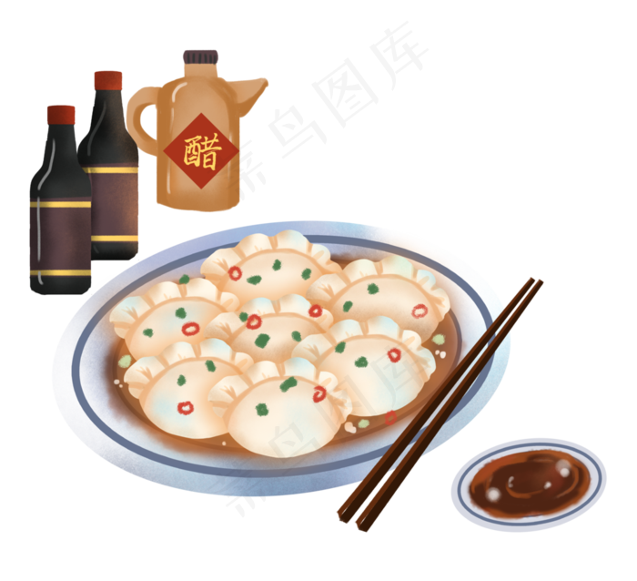 美食饺子食用醋立冬冬至(3545X3230(DPI:300))psd模版下载