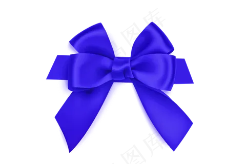 蓝色蝴蝶结高清免扣素材