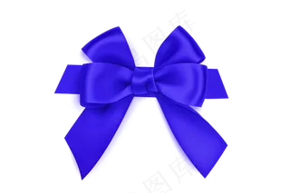 蓝色蝴蝶结高清免扣素材