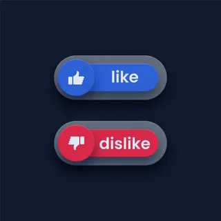 喜欢和不喜欢按钮