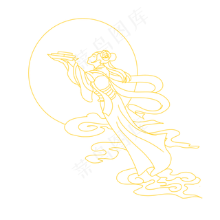 奔月端月饼嫦娥