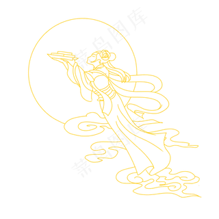 奔月端月饼嫦娥