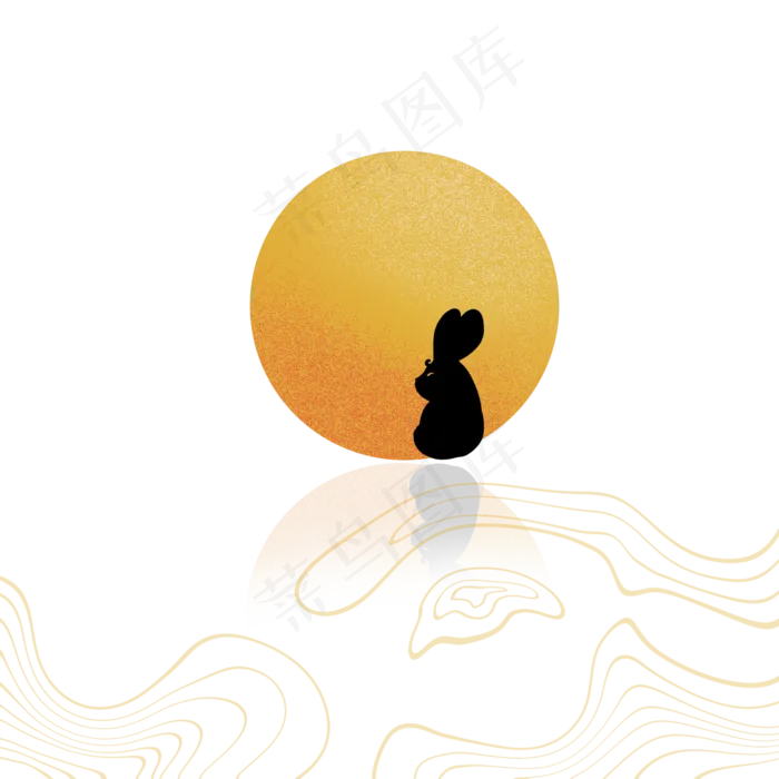 中秋节兔子可爱月亮(2048X2048(DPI:132))psd模版下载