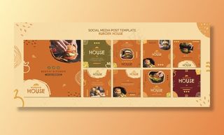 Burger house社交媒体帖子模板
