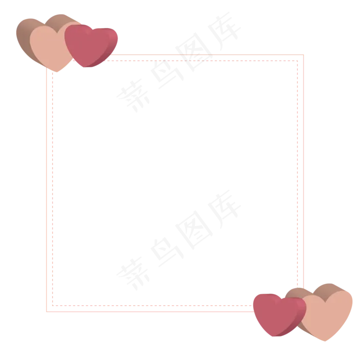 七夕爱心边框(2000X2000(DPI:300))ai矢量模版下载