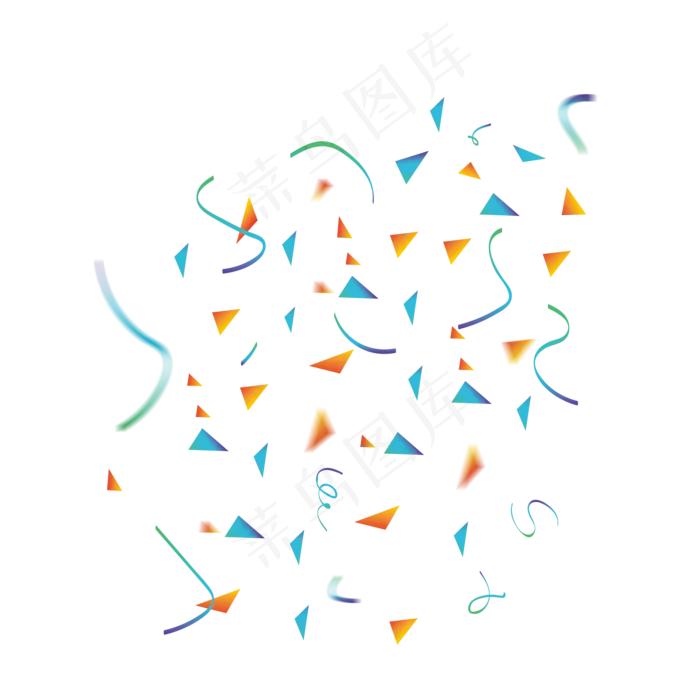 渐变彩带撒花矢量图形(2009*2009px 300 dpi )ai矢量模版下载