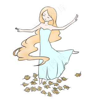 卡通手绘秋天拟人
