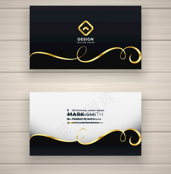 大气时尚创意名片设计模板