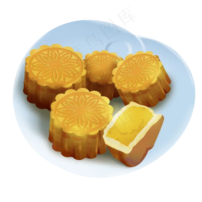 中秋月饼(3000X3000(DPI:300))psd模版下载