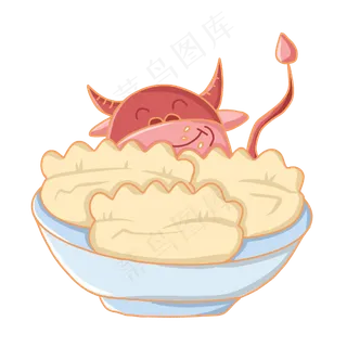 冬至吃饺子小牛