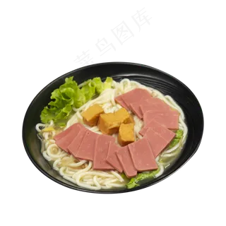 一碗火腿面免扣图 一碗火腿面免扣图