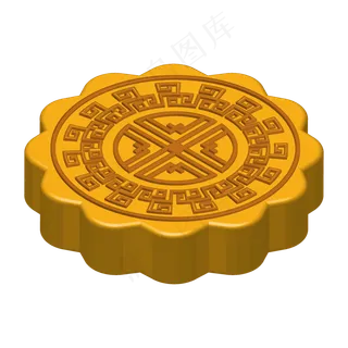 中国风花纹月饼