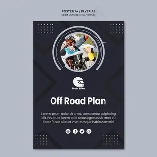 运动概念海报模板