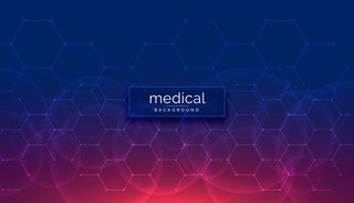 六边形医疗背景
