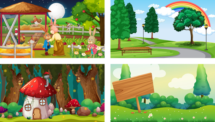 四种不同性质的横向场景